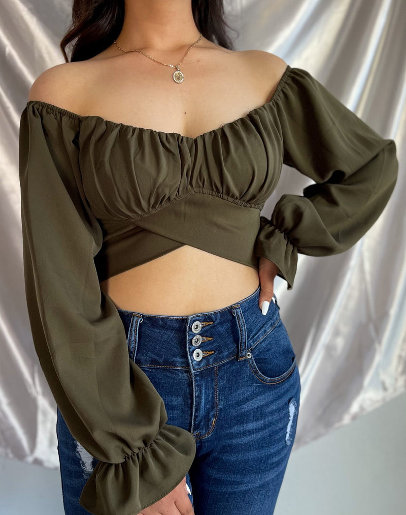 Hera Crop Top (olive)